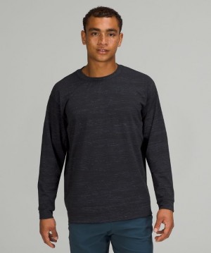 Lululemon Luxtreme Oversized Long Sleeve Crew Erkek Tişörtü Siyah Lacivert | WVFP-32975