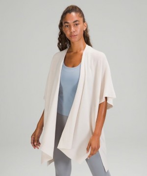 Lululemon Merino Wool Short Sleeve Wrap Kadın Tişörtü Beyaz | YQSV-82149