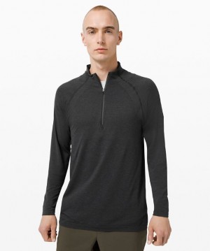 Lululemon Metal Vent Tech 1/2 Zip 2.0 Erkek Üstler Siyah Siyah | KYWN-36497