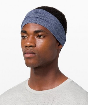 Lululemon Metal Vent Tech Headband Accessories Saç Bandı Gri Mavi | CGTL-49180