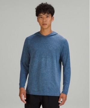 Lululemon Metal Vent Tech Hoodie 2.0 Erkek Kapşonlu Gri Mavi | HFVZ-27398