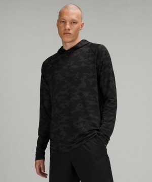 Lululemon Metal Vent Tech Hoodie 2.0 Erkek Kapşonlu Camo Gri Siyah | UGSM-32685
