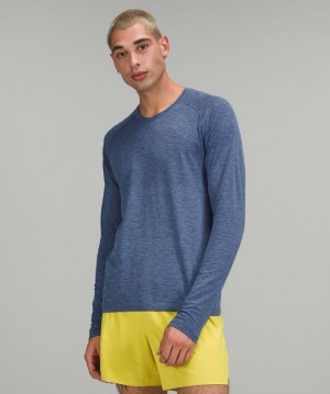 Lululemon Metal Vent Tech Long Sleeve 2.0 Erkek Üstler Gri Mavi | OZWN-71962