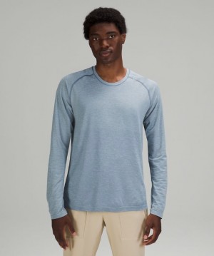 Lululemon Metal Vent Tech Long Sleeve 2.0 Erkek Üstler Beyaz Mavi | ADUH-76329