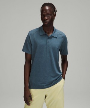 Lululemon Metal Vent Tech Polo 2.0 Erkek Üstler Mavi Mavi | NFDU-95716