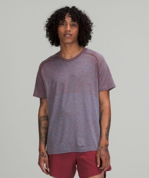 Lululemon Metal Vent Tech SS 2.0 Erkek Üstler Kahverengi Mavi | RGFT-97352