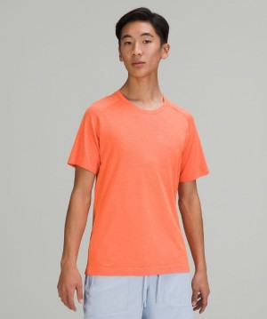 Lululemon Metal Vent Tech SS 2.0 Erkek Üstler Mercan Turuncu | CITY-64192
