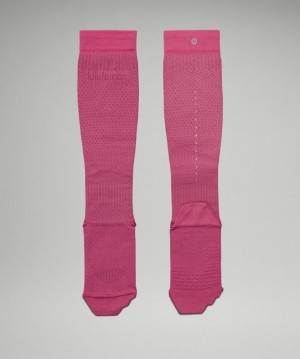 Lululemon MicroPillow Compression Knee-High Running Sock Light Cushioning Accessories Çorap Pembe | KFYA-49531