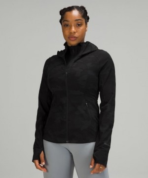 Lululemon Mist Over Windbreaker Kadın Mont Camo Siyah Renkli | PNFG-58432