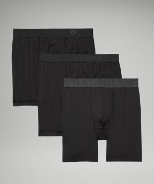 Lululemon Mixed Boxer 3 Pack Erkek İç Giyim Siyah Siyah Siyah | CMRA-64570