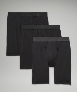 Lululemon Mixed Boxer 3 Pack Long Erkek İç Giyim Siyah Siyah Siyah | BITO-95682