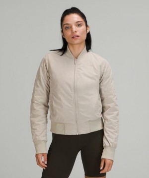 Lululemon Non Stop Bomber Kadın Mont Bej Rengi | GIZS-28509