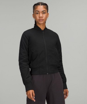 Lululemon Non Stop Bomber Kadın Mont Siyah | RPYF-50913