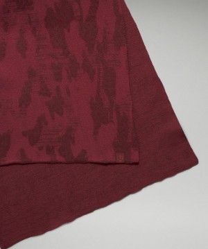 Lululemon Oversized Camo Jacquard Scarf Accessories Fular Kırmızı Bordo Bordo | STWH-42365