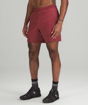 Lululemon Pace Breaker Short 7 LL Erkek Şort Bordo | NBOC-02785