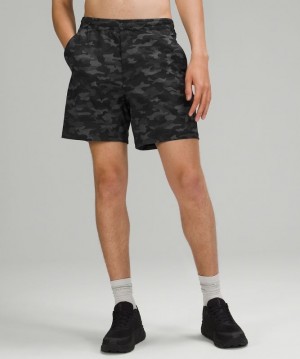 Lululemon Pace Breaker Short 7 New Liner Fit Erkek Şort Camo Siyah | AVYT-79652