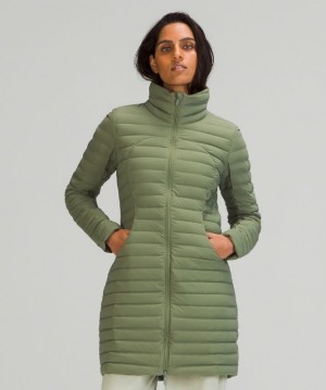 Lululemon Pack It Down Jacket Long Kadın Mont Yeşil | NOYA-73041