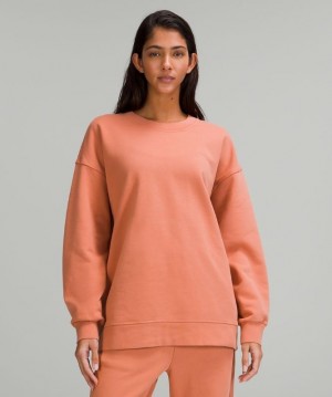 Lululemon Perfectly Oversized Crew Kadın Tişörtü Pembe | CGZS-08647