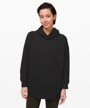 Lululemon Perfectly Oversized Hoodie Kadın Kapşonlu Siyah | UOAS-83640