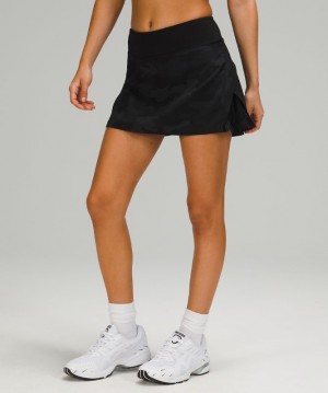 Lululemon Play Off the Pleats Skirt Kadın Etek Camo Siyah Renkli Siyah | YAMW-46759