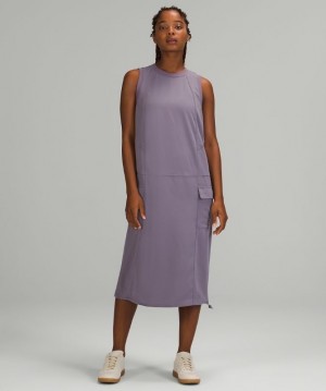 Lululemon Pocketed Drop-Waist Midi Dress Kadın Elbise Lavanta | IQFR-24683