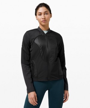 Lululemon Polar Pace Run Jacket Kadın Mont Siyah | TXKQ-85132