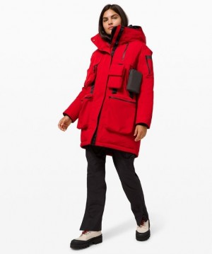 Lululemon Polar Shield Parka Kadın Mont Koyu Kırmızı | GSTB-28759