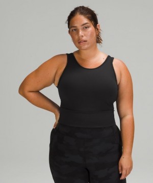 Lululemon Power Pivot Tank Top Everlux Kadın Üstler Siyah | QBJW-23679
