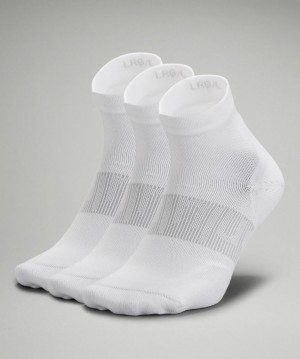 Lululemon Power Stride Ankle Sock 3 Pack Accessories Çorap Beyaz | SZWC-39210