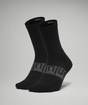 Lululemon Power Stride Crew Sock 2 Pack Accessories Çorap Siyah | HIRQ-47629