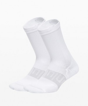 Lululemon Power Stride Crew Sock 2 Pack Accessories Çorap Beyaz | BVAS-38045