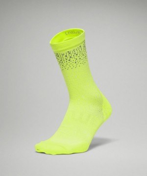 Lululemon Power Stride Crew Sock Refl Accessories Çorap Sarı | ZKEV-98517