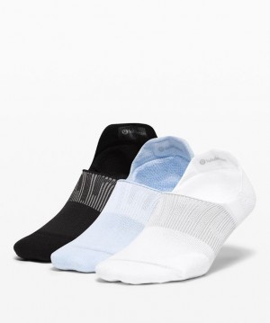Lululemon Power Stride No-Show Sock with Active Grip 3 Pack Accessories Çorap Beyaz Mavi Bej Rengi Siyah | KVSH-98245