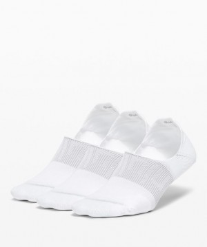 Lululemon Power Stride No-Show Sock with Active Grip 3 Pack Accessories Çorap Beyaz | KOBT-78039