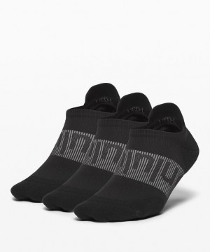 Lululemon Power Stride Tab Sock 3 Pack Accessories Çorap Siyah | OZMF-86297