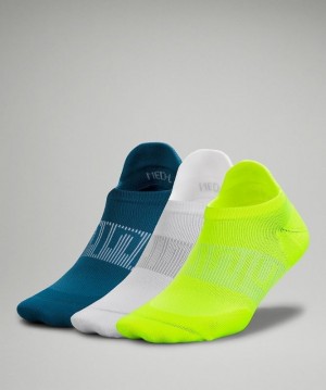 Lululemon Power Stride Tab Sock 3 Pack Accessories Çorap Sarı Beyaz Mavi | FWEU-87421