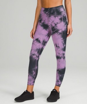 Lululemon Power Thru High-Rise Tight 25 Kadın Tayt Mor Koyu Gri | NFGX-64708