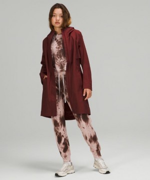 Lululemon Rain Rebel Jacket Kadın Mont Kırmızı Bordo | TQRL-03547
