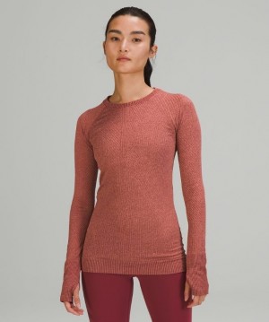 Lululemon Rest Less Pullover Kadın Üstler Bordo Pembe | MARL-53817