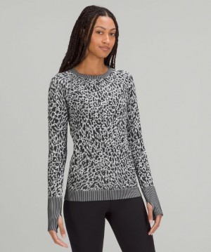 Lululemon Rest Less Pullover Kadın Üstler Siyah Beyaz | UODP-09287