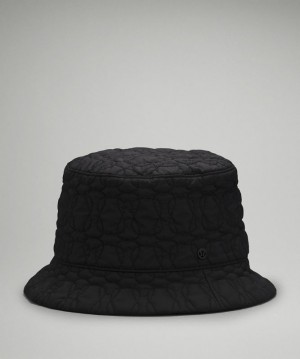 Lululemon Reversible Quilted Bucket Hat Accessories Şapkalar Siyah | OWUG-53107
