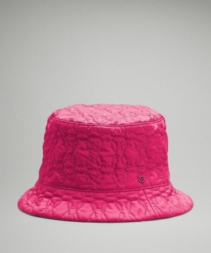 Lululemon Reversible Quilted Bucket Hat Accessories Şapkalar Pembe | LGXS-05469