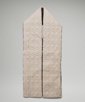 Lululemon Reversible Quilted Zip Scarf Accessories Fular Bej Rengi Siyah | KMQV-32051