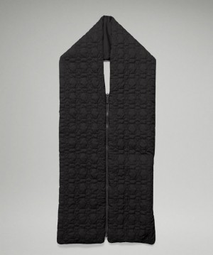 Lululemon Reversible Quilted Zip Scarf Accessories Fular Siyah | JXEW-18594