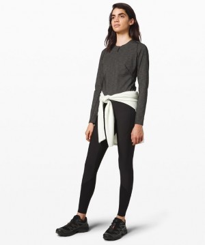 Lululemon Reykur Long Sleeve Kadın Üstler Siyah | TQXR-24318