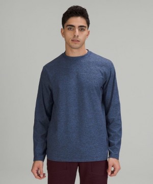Lululemon Rulu Mock Neck Long Sleeve Erkek Üstler Mavi | GVUE-10536