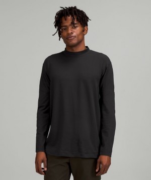 Lululemon Rulu Mock Neck Long Sleeve Erkek Üstler Siyah | VNLB-39820