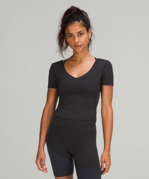 Lululemon SKU:LW3FBMS Kadın Üstler Siyah | OQAW-73596