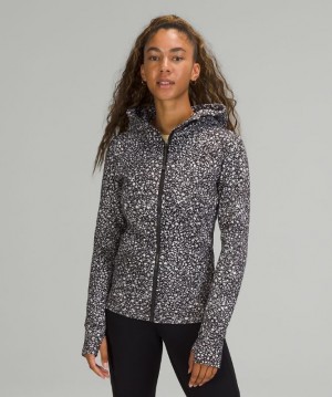 Lululemon Scuba Full Zip Hoodie Kadın Kapşonlu Beyaz Siyah | RAQG-76835