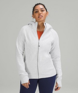 Lululemon Scuba Hoodie Light Cotton Fleece Kadın Tişörtü Açık Gri | ZVQY-39205